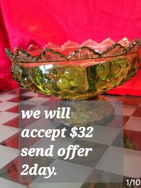 Fenton candle glass candle stick holder hold 5 candles super nice hobnail